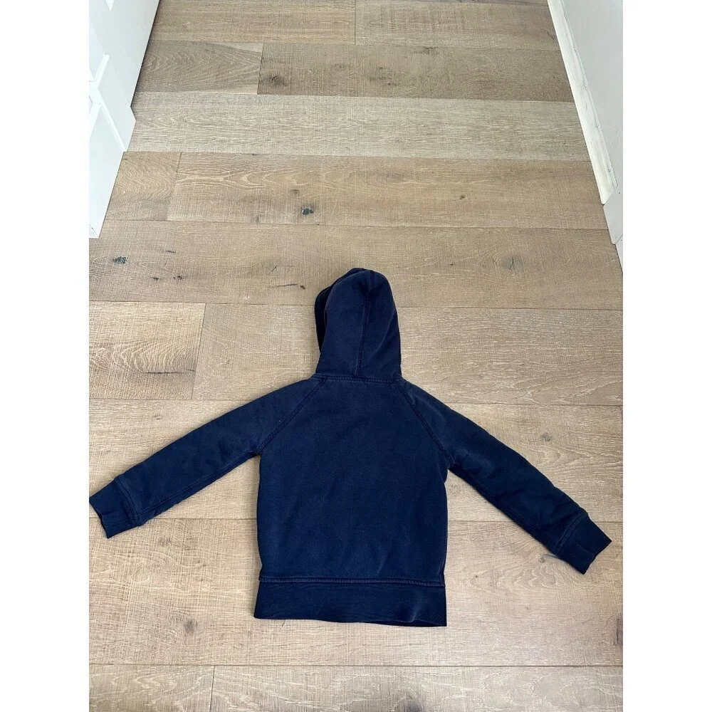 Gap Kids Sherpa-Lined Navy Zip-Up Hoodie XS 4/5